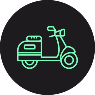 scooter simgesi, vektör, illüstrasyon