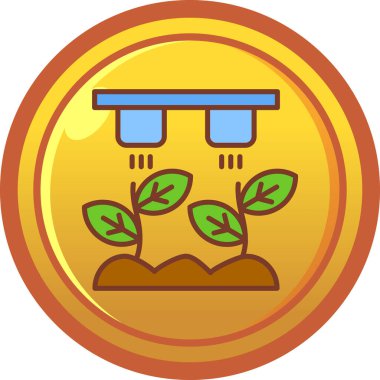 Bir ağaç simgesinin vektör illüstrasyonu