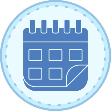 Takvim simgesi vektör illüstrasyonu