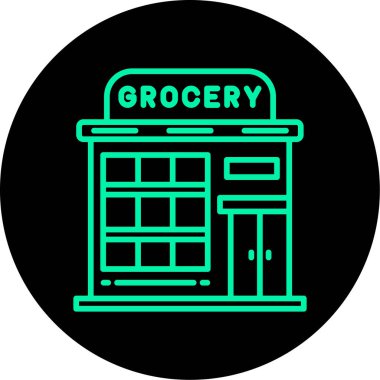 Bir süpermarket simgesinin vektör çizimi