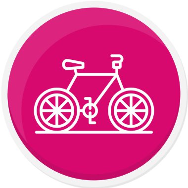 Bisiklet. Web simgesi vektör illüstrasyonu