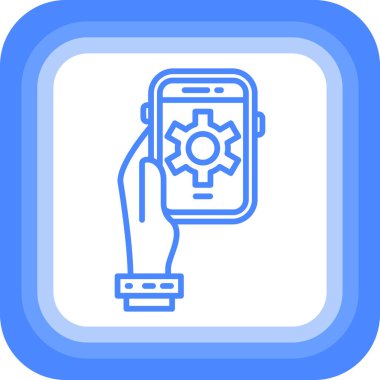 Akıllı telefon. Web simgesi basit illüstrasyon