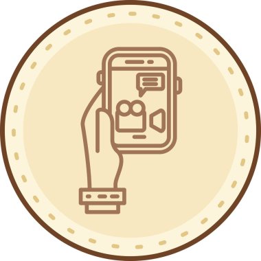 Mobil uygulama simgesinin vektör illüstrasyonu