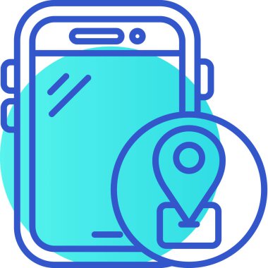 konum haritası simgesi doldurulmuş dış hat biçimi