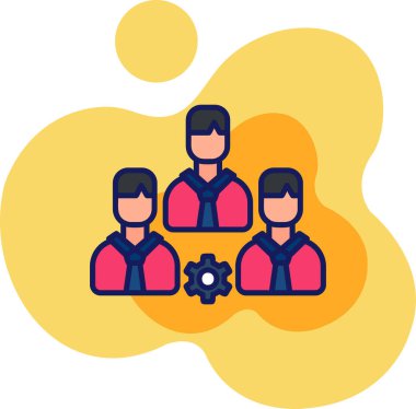 iş takım çalışması renk simgesi - taslak biçimi