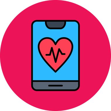 Cep telefonunun vektör illüstrasyon simgesi