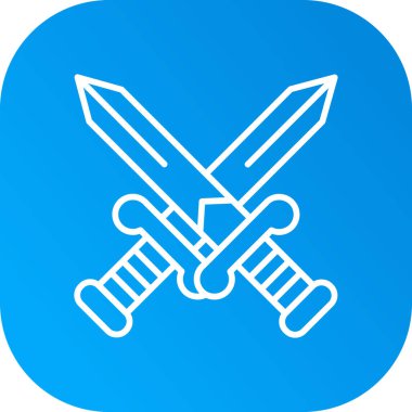 Modern kılıç simgesinin vektör çizimi