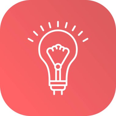 Ampul Simgesi Soyut Arkaplanda İzole Edildi