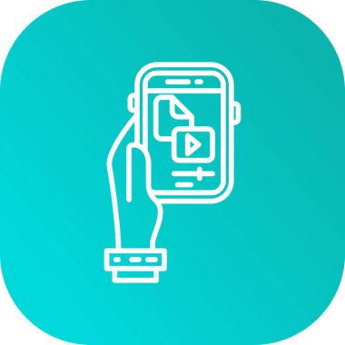 akıllı telefon vektör renk çizgisi simgesi