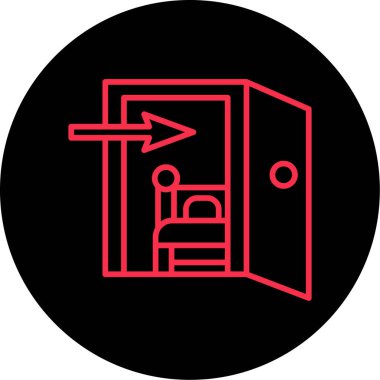 kapı simgesi vektör illüstrasyonu