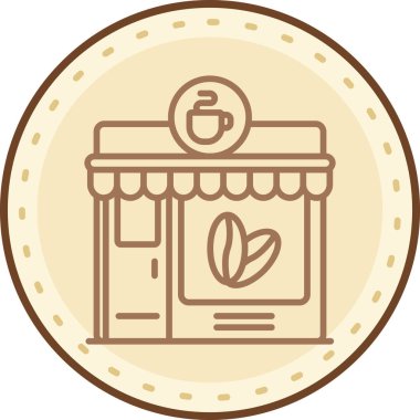 Kahve dükkanı. Web simgesi