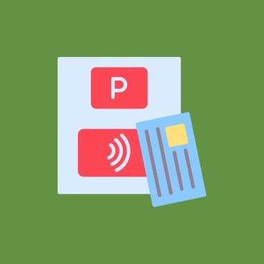 Kart vektör simgesi. düz biçim illüstrasyonu