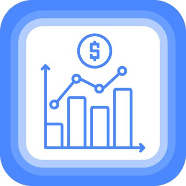 İş ve finans simgesinin vektör illüstrasyonu