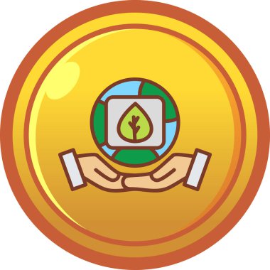 Küresel ısınma veya enerji santrali vektör simgesi kavramı