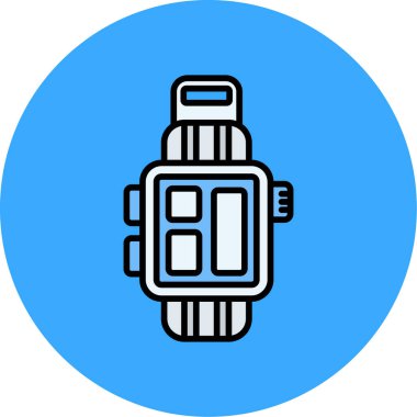 akıllı saat simgesi, vektör basit illüstrasyon tasarımı