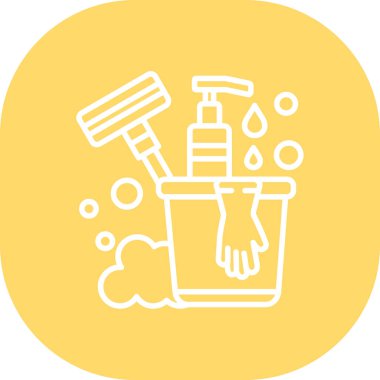 Temizlik fırça simge vektör çizim