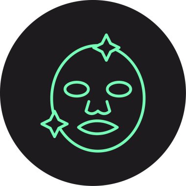 maske simgesi vektör illüstrasyonu