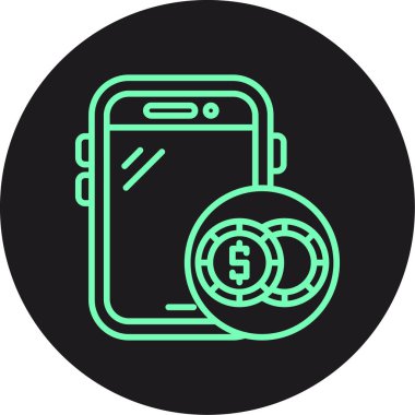 Vektör Mobil simge illüstrasyonu