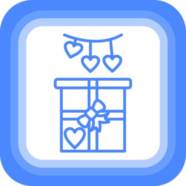 hediye simgesi, vektör çizimi