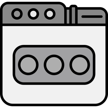 güç istasyonu simgesi, vektör illüstrasyonu