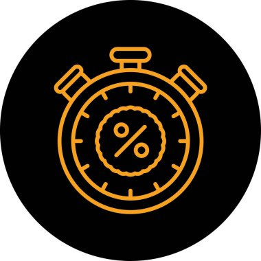 vektör kronometre simgesi, basit vektör illüstrasyonu