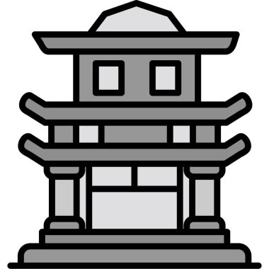 Japonya mimari simgesi - taslak biçimi