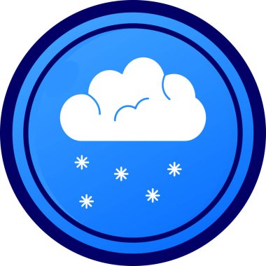 Soyut arkaplanda kar simgesi izole edildi