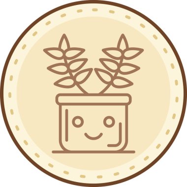 Bir bitkinin vektör illüstrasyonu