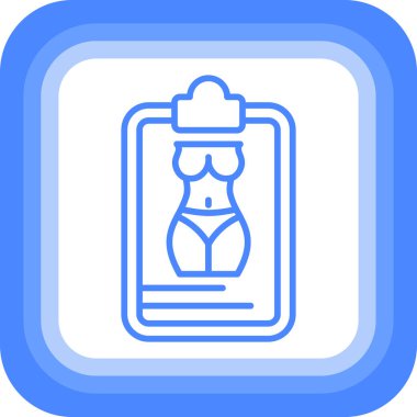 Kadın. Web simgesi basit illüstrasyon