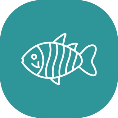 balık simgesi vektör illüstrasyonu