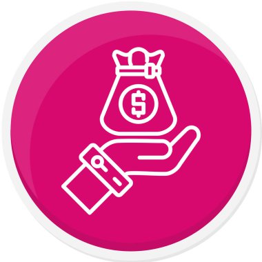 vektör para çantası simgesini