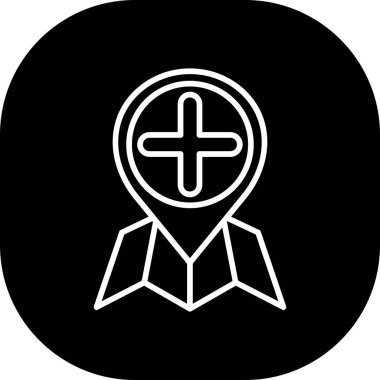 Vektör konumu simge illüstrasyonu