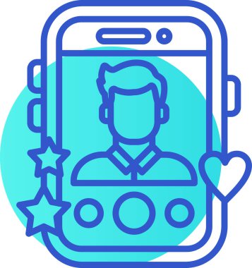 avatar adam telefon simgesi doldurulmuş dış hat biçimi