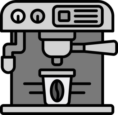 Kahve makinesi simgesi - taslak biçimi