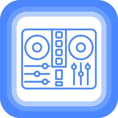 dj dj müzik simgesi - taslak biçimi
