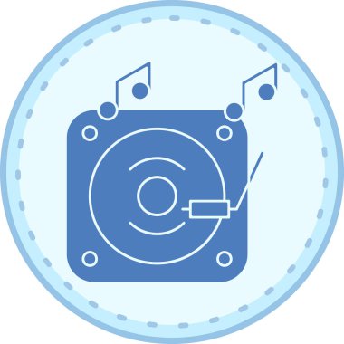 Müzik. Web simgesi basit illüstrasyon