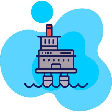 Gemi. Web simgesi basit illüstrasyon