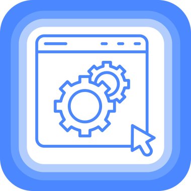 Web ayarı simgesi vektör illüstrasyonu