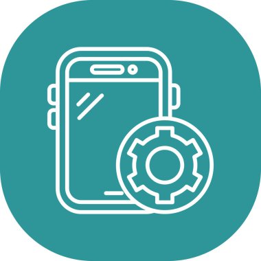 Akıllı telefon simgesinin vektör illüstrasyonu