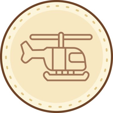 Helikopter. Web simgesi basit illüstrasyon