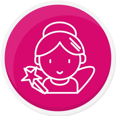 Yıldızlı bir kadının vektör çizimi