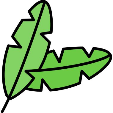 Yaprak. Web simgesi basit illüstrasyon