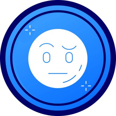 Şüpheci simge, vektör illüstrasyonu basit tasarım