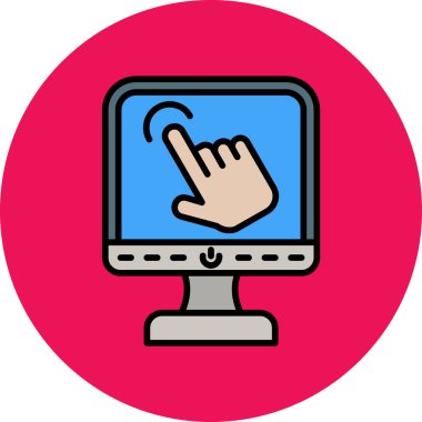 imleç simgesi olan dizüstü bilgisayar ekranı