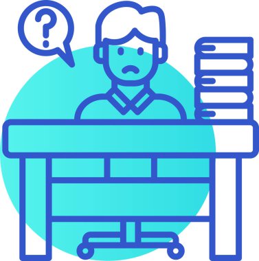 Çalışan. Web simgesi basit illüstrasyon