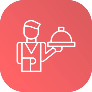 yemek restoranı ikonu rozet stili