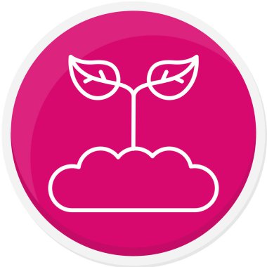 Çiçek simgesinin vektör illüstrasyonu