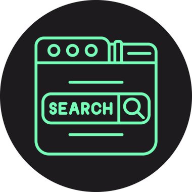 Arama simgesi vektör illüstrasyonu