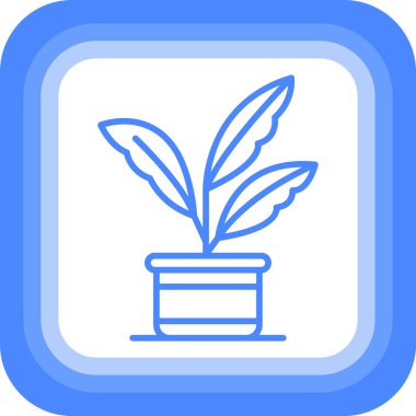 Bir saksı bitkinin vektör çizimi