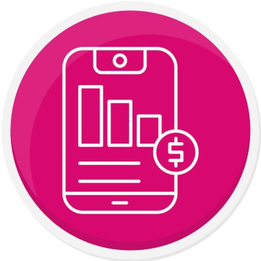 Dolar. Web simgesi basit illüstrasyon